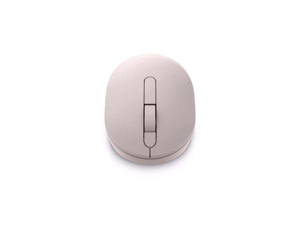 Top view of a gray computer mouse