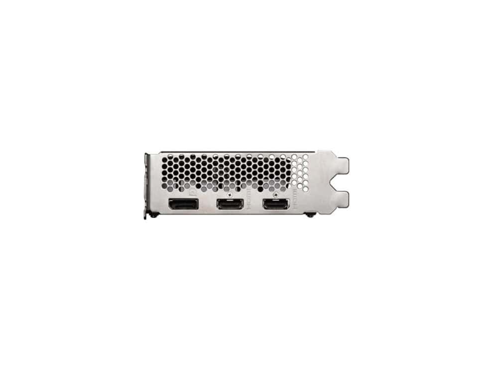 Back panel of a graphics card