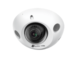 TP-Link VIGI security camera, white, wide lens.