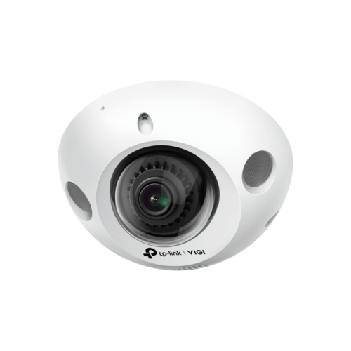 TP-Link VIGI security camera, white, wide lens.
