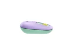 Purple and green wireless computer mouse