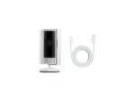 Smart security camera with USB charging cable.