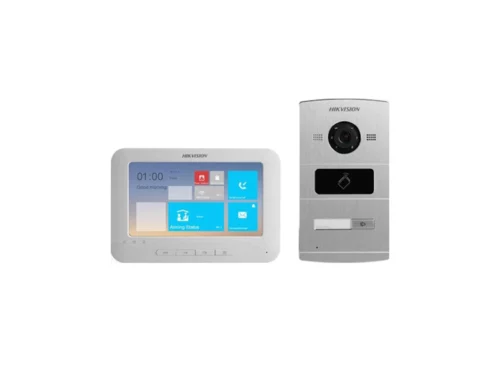 Video intercom system with display and doorbell