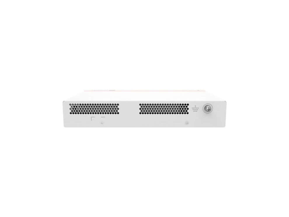 Front view of network server equipment.