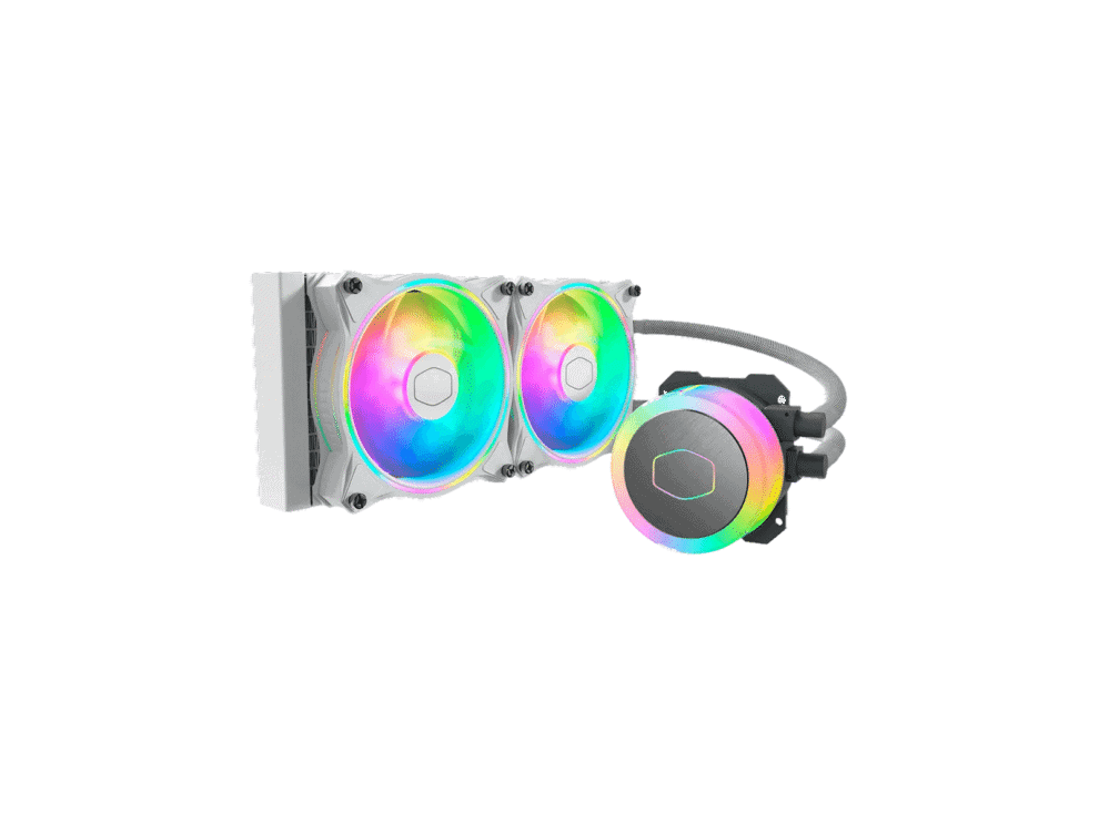 RGB liquid CPU cooler with dual fans