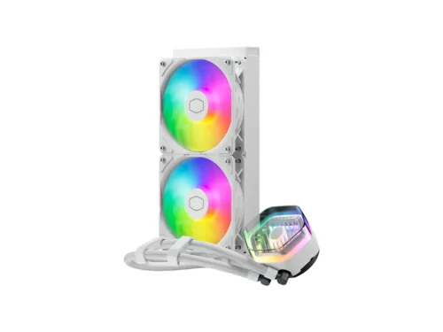 RGB liquid CPU cooler with dual fans