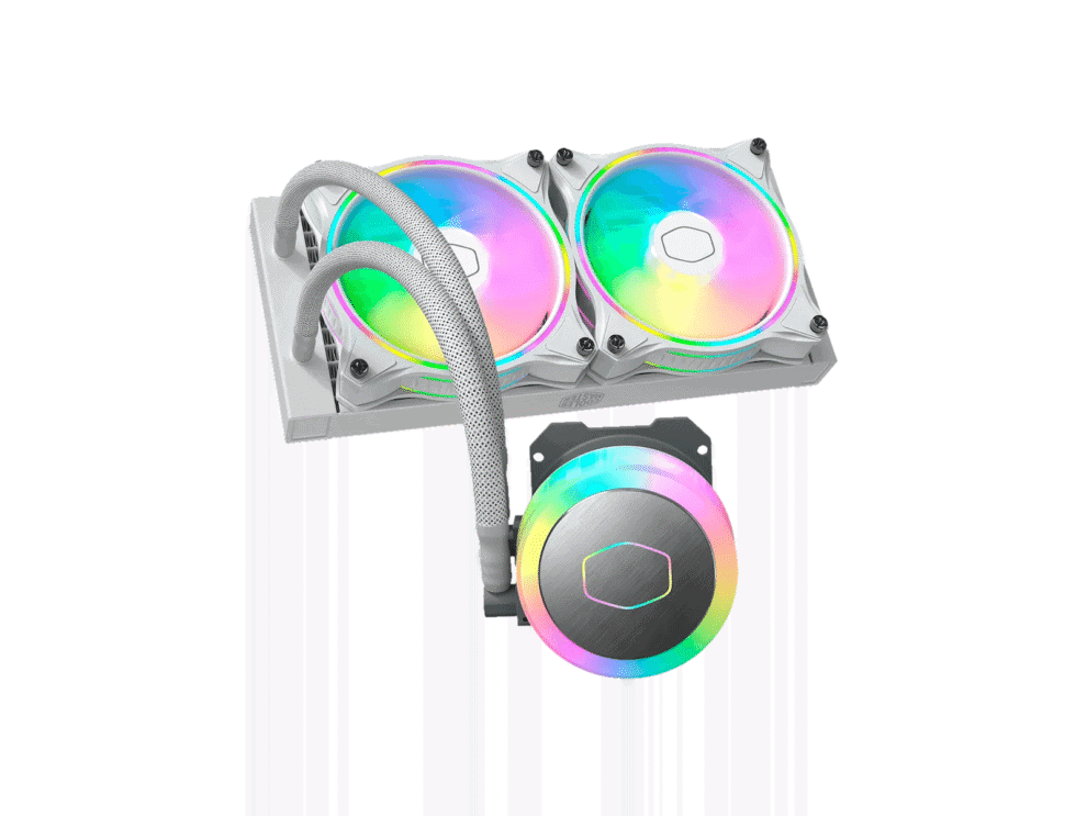 RGB liquid CPU cooler with dual fans