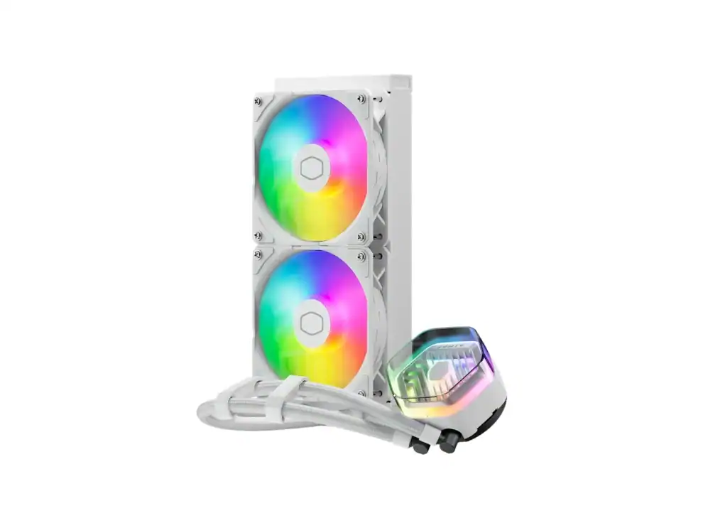 RGB liquid CPU cooler with dual fans