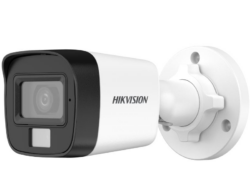 Hikvision security camera mounted on wall