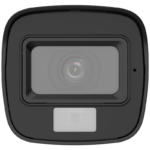 Close-up of a black security camera