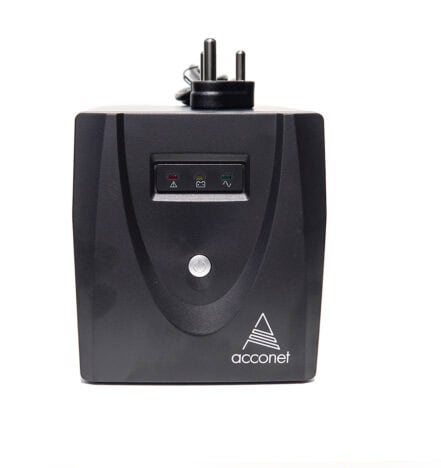 Acconet - 1200VA/600W Offline UPS, AVR function with built-in 2 x 12V 7Ah batteries