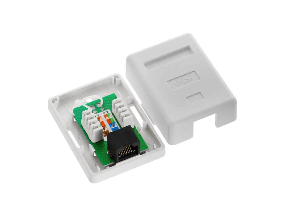 Acconet CAT5e Single RJ45 Wall Box - tech.co.za