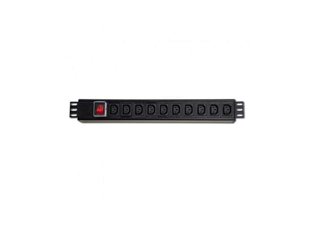 RCT 3-pin 10-way 16AMP Rackmount Power Rail
