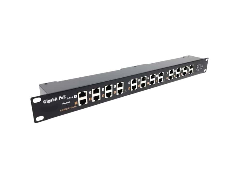 Rackmount 12 port passive PoE Injector
