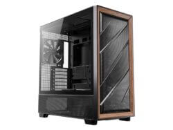 Antec FLUX ATX WOOD Mid Tower Gaming Chassis – Black