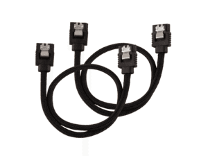 Corsair Premium Sleeved SATA Data Cable Set with Straight Connectors - 30cm