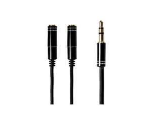 Gizzu 3-Pole Audio Splitter Cable - Black
