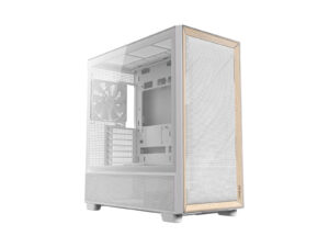 Antec FLUX Mid-Tower E-ATX Gaming Chassis Wood Front Panel - White