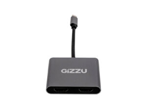 Gizzu 4-in-1 Type-C to Dual HDMI Hub