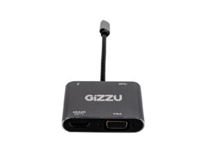 Gizzu 4-in-1 Type-C to HDMI/VGA/USB3.0 Hub