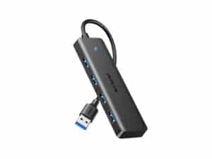 UGREEN 4-in-1 USB 3.0 Hub - High-Speed 5Gbps Data Transfer - Grey
