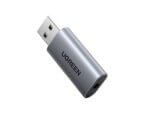 UGREEN CM383-80864 USB-A to 3.5mm Audio Jack External Sound Adapter - Silver