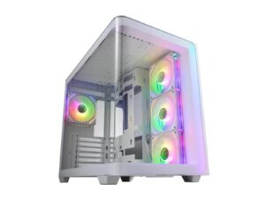 FSP M580 ARGB ATX Mid Tower Gaming Chassis - White