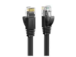 UGREEN NW102 Cat6 U/UTP Flat Ethernet Cable 1m - Black