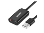 UGREEN USB to 3.5mm External Stereo Sound Adapter - Black