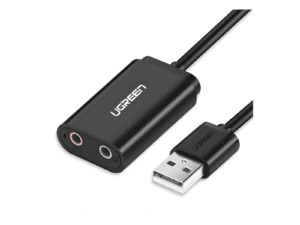 UGREEN USB to 3.5mm External Stereo Sound Adapter - Black