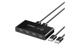 UGREEN USB 3.0 4-Port Switch Box, with 1.5m USB Cables