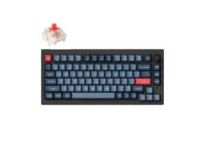 Keychron V1 Max QMK/VIA Wireless Custom Mechanical Keyboard | RED Switches - Black