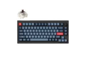 Keychron V1 Max QMK/VIA Wireless Custom Mechanical Keyboard | BROWN Switches – Black