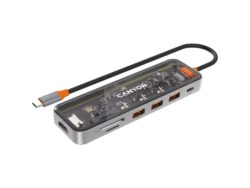 Canyon DS-13 7in1 4k USB-C Transparent Hub - Space Grey