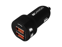 Canyon C-04 Dual USB Car Charger - Black
