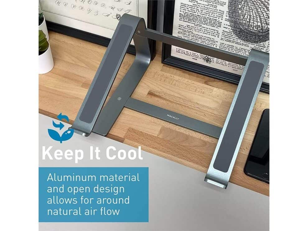Macally Computer Stand Macally Aluminium Stand for Apple Macbook Air/Pro or any Notebook 13 ...