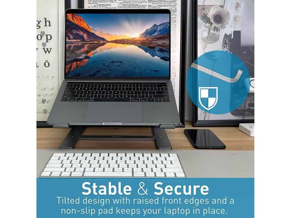 Macally Computer Stand Macally Aluminium Stand for Apple Macbook Air/Pro or any Notebook 13 ...