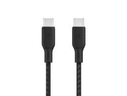 Belkin BoostCharge USB-C Male to USB-C Male Braided Cable 100 Watt Power Delivery - 2 Meter, Black