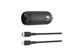 Belkin BoostCharge 30 Watt USB-C Car Charger + USB-C to Lightning Cable