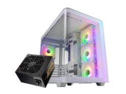 FSP M580 ATX White Gaming Chassis and HV Pro 650W Power Supply Bundle