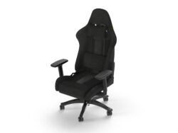 Corsair TC100 Relaxed Gaming Chair - Black/Black, Fabric
