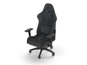 Corsair TC100 Relaxed Gaming Chair - Black/Grey, Fabric