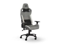 Corsair T3 RUSH Gaming Chair - Grey/White, Fabric
