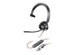 Poly Blackwire 3310 Monaural Microsoft Teams Headset