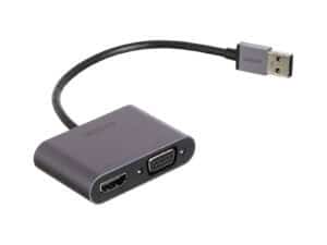 UGreen CM449 USB-A to HDMI + VGA 1080P Display Adapter