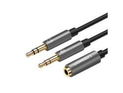 UGreen UV140 AUX 3.5mm Audio Splitter Cable - Black/Grey