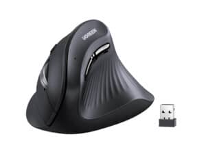 UGreen Multi-Mode Vertical Mouse Bluetooth and 2.4G Wireless - Black