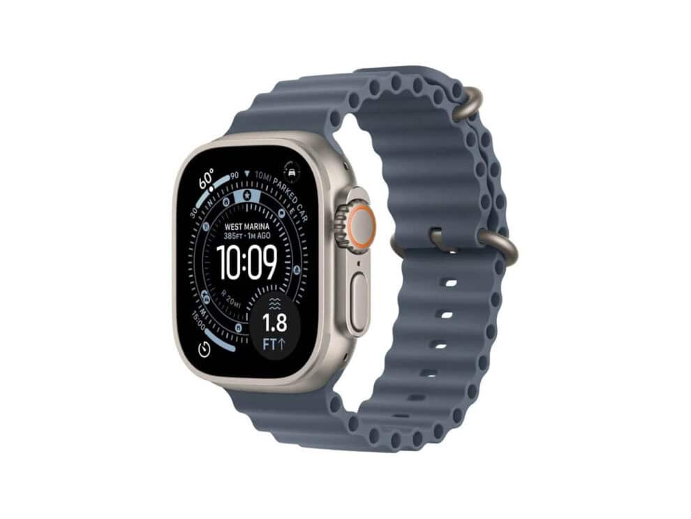 A3281 Natural Titanium Case with Anchor Blue Ocean Banda