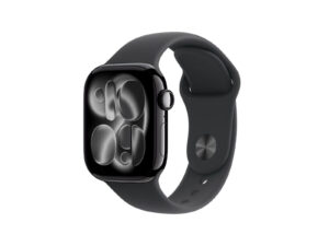 Apple Watch Series 11 GPS 42mm Jet Black Aluminium Case with Black Sport Band - M/L