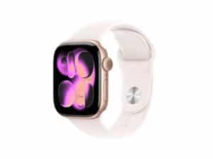 Apple Watch Series 11 GPS 46mm Rose Gold Aluminium Case with Light Blush Sport Band - M/L